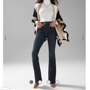 WHBM Extra High-Rise Sculpt Belted Skinny Flare Jeans. 14 Long